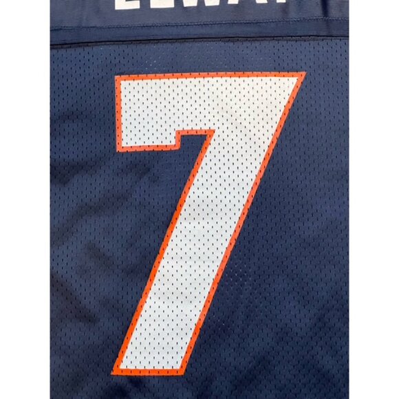 John Elway Denver Broncos Vintage Starter Home Navy Blue Jersey Size 52 XXL VTG - Picture 6 of 10